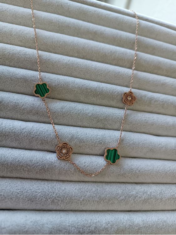 ÇELİK KOLYE ROSE RENK