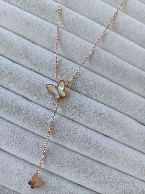 ÇELİK KOLYE ROSE RENK