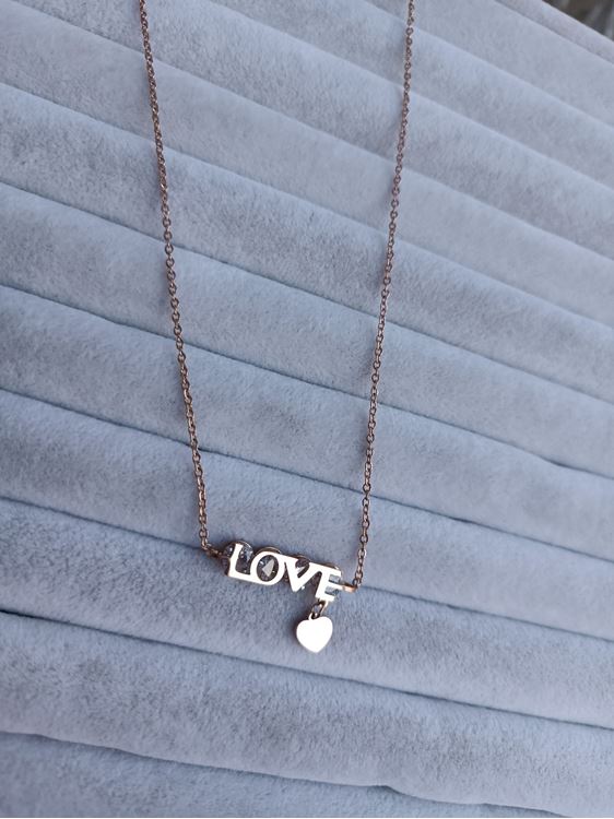 ÇELİK KOLYE ROSE RENK