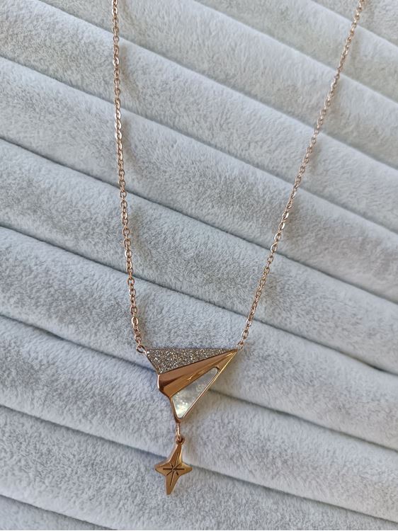 ÇELİK KOLYE ROSE RENK