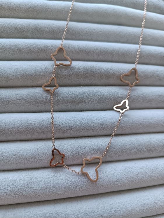 ÇELİK KOLYE ROSE RENK