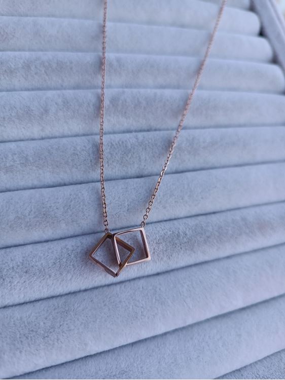 ÇELİK KOLYE ROSE RENK