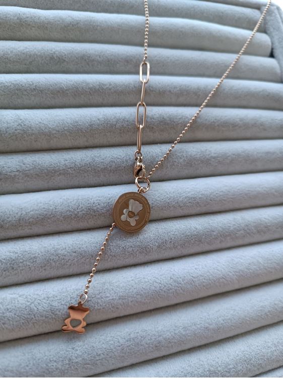 ÇELİK KOLYE ROSE RENK