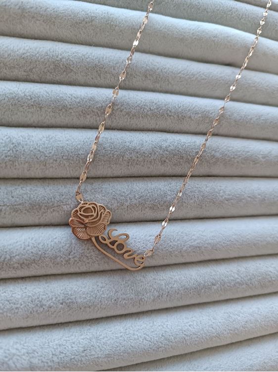 ÇELİK KOLYE ROSE RENK