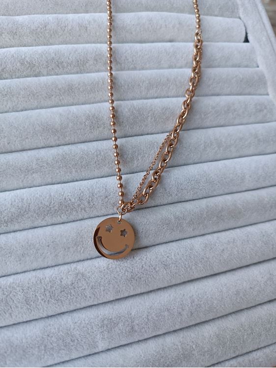 ÇELİK KOLYE ROSE RENK