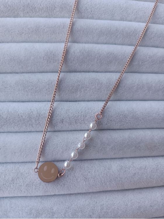 ÇELİK KOLYE ROSE RENK