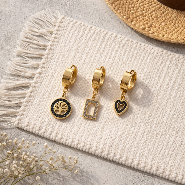 ÇELİK KÜPE 3 LÜ SET