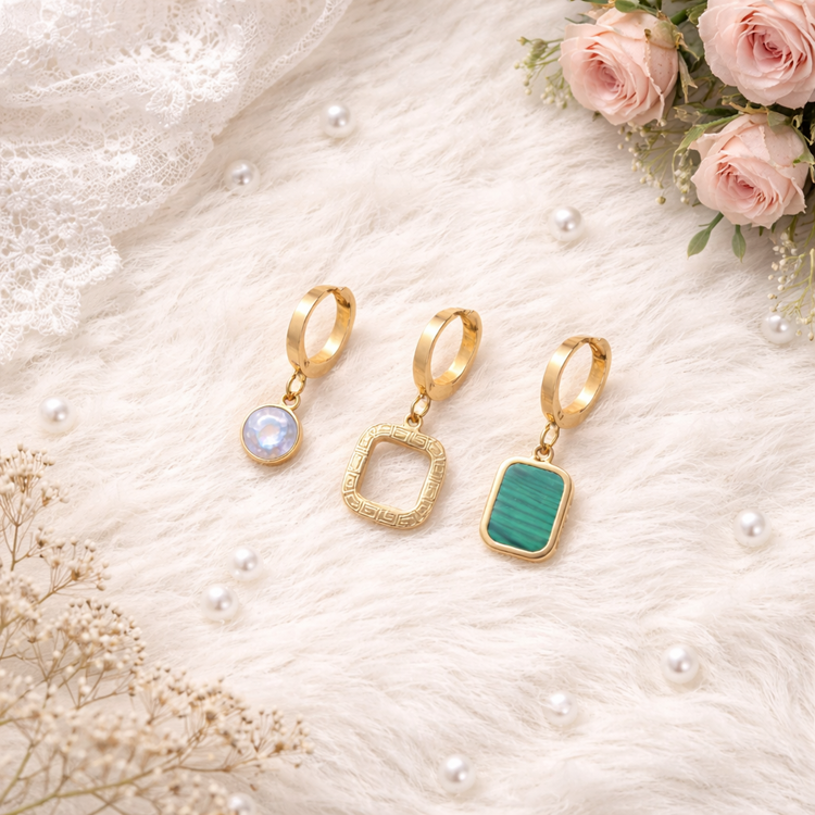 ÇELİK KÜPE 3 LÜ SET