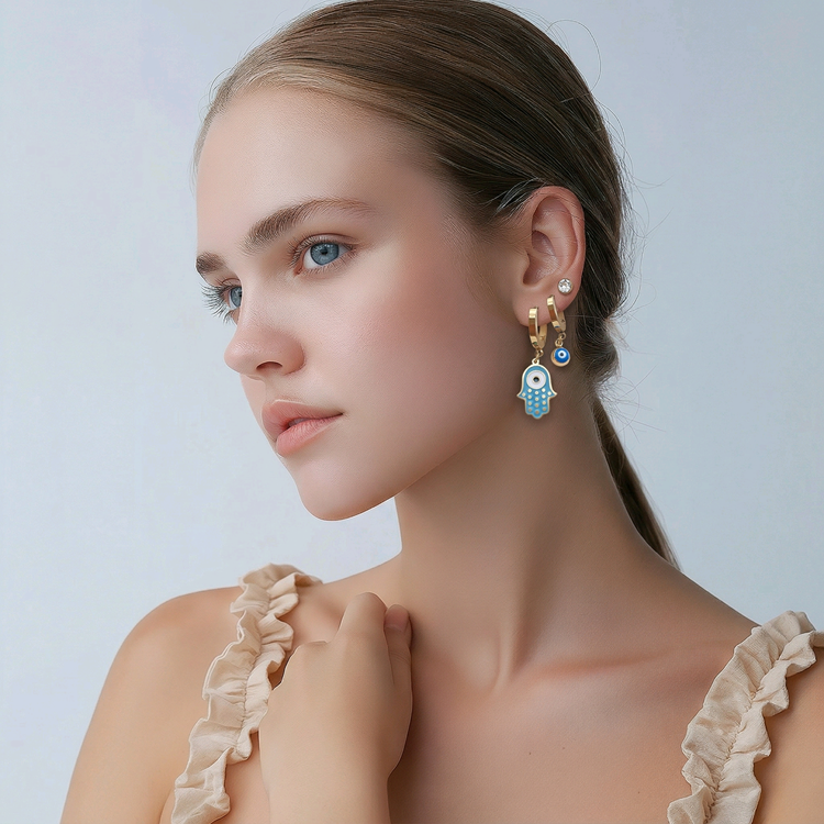 ÇELİK KÜPE 3 LÜ SET