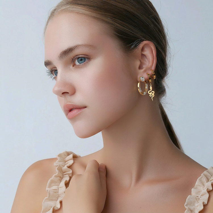 ÇELİK KÜPE 3 LÜ SET